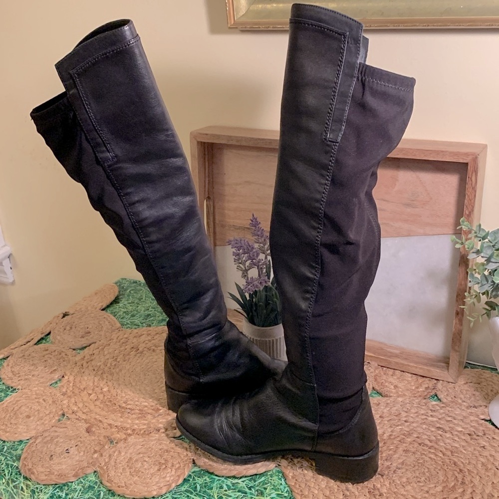 Vince Camuto Black Over the Knee Boots Sleek and Versatile - Picture 9 of 15